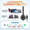 Delton 12Y USB Computer Headset with Microphone Noise Isolating Headphones In-Line Volume Control Wired Headset - Tophatter Daily Deals