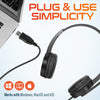 Delton 12Y USB Computer Headset with Microphone Noise Isolating Headphones In-Line Volume Control Wired Headset - Tophatter Daily Deals