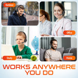 Delton 12Y USB Computer Headset with Microphone Noise Isolating Headphones In-Line Volume Control Wired Headset - Tophatter Daily Deals
