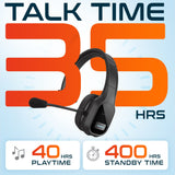 Delton 20X Wireless Computer Headset, Bluetooth Headphone with Microphone Mono On Ear Wireless Headset - Tophatter Daily Deals