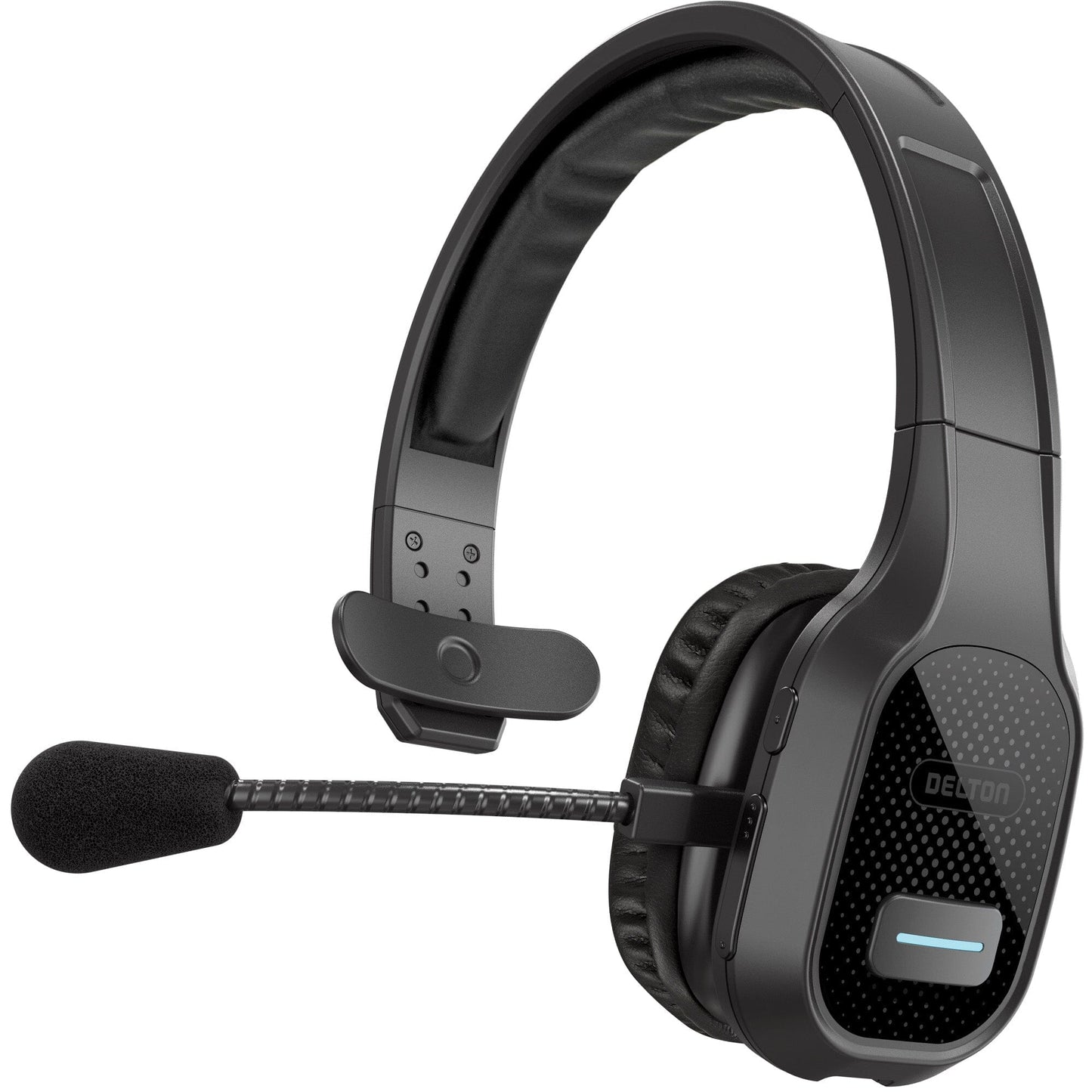 Delton 20X Wireless Computer Headset, Bluetooth Headphone with Microphone Mono On Ear Wireless Headset - Tophatter Daily Deals