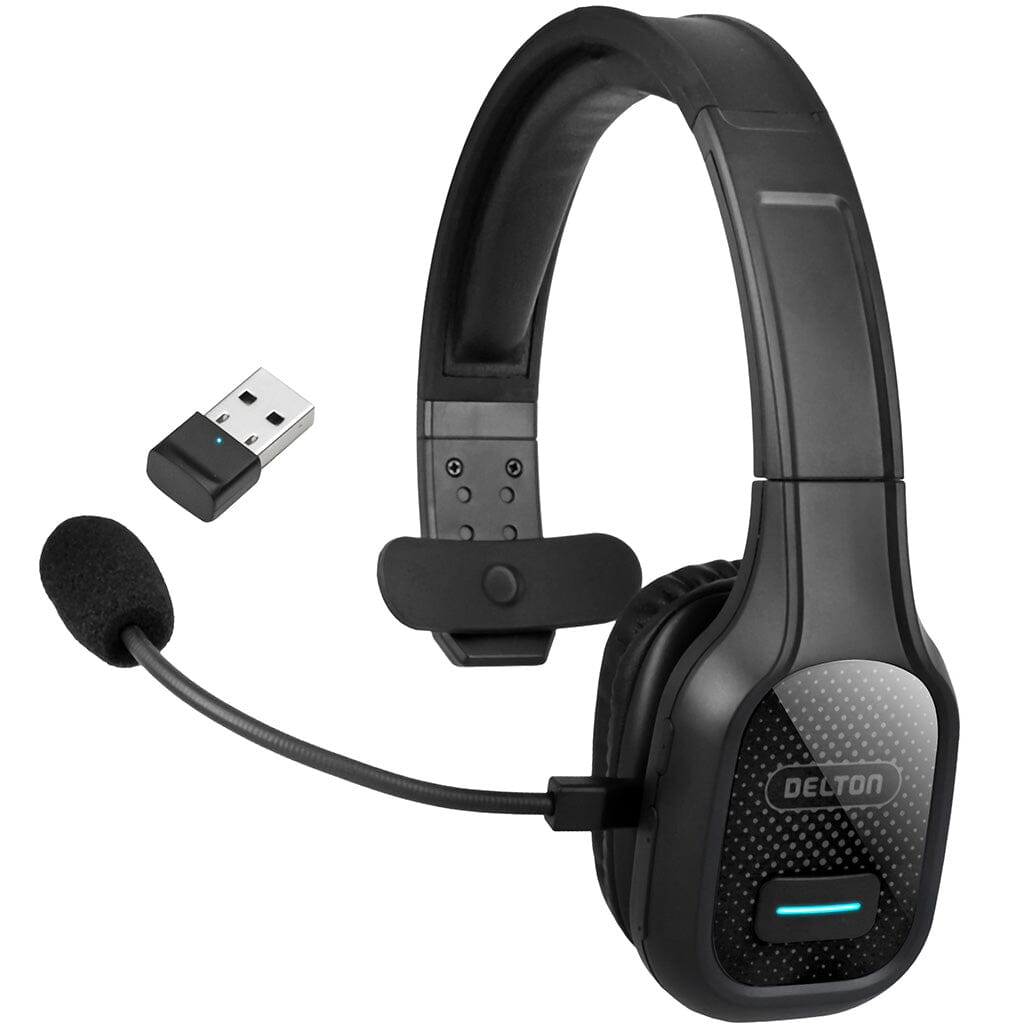 Delton 20X Wireless Computer Headset with USB Dongle Bluetooth Headphone Wireless Headset - Tophatter Daily Deals