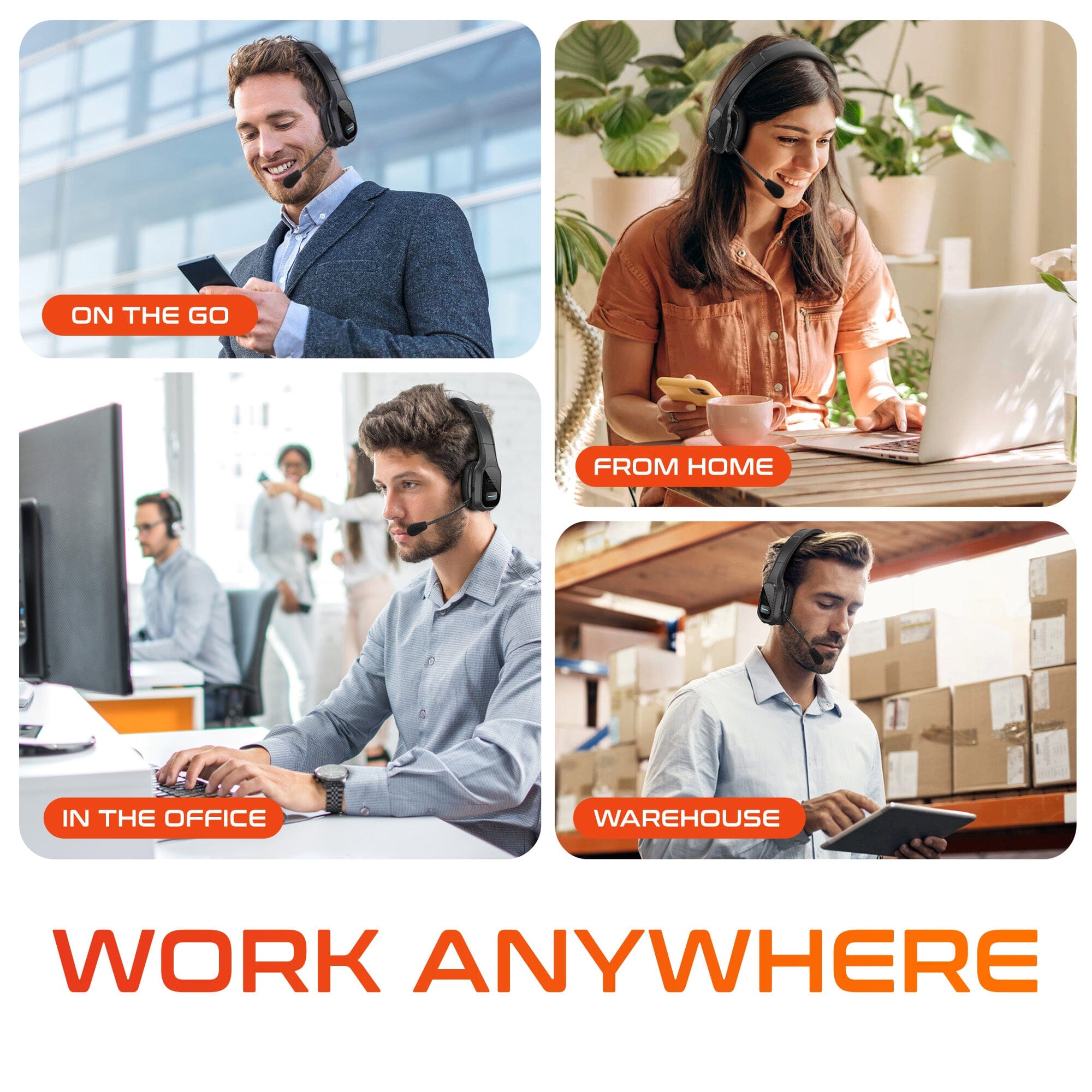 Delton 20X Wireless Computer Headset with USB Dongle Bluetooth Headphone Wireless Headset - Tophatter Daily Deals