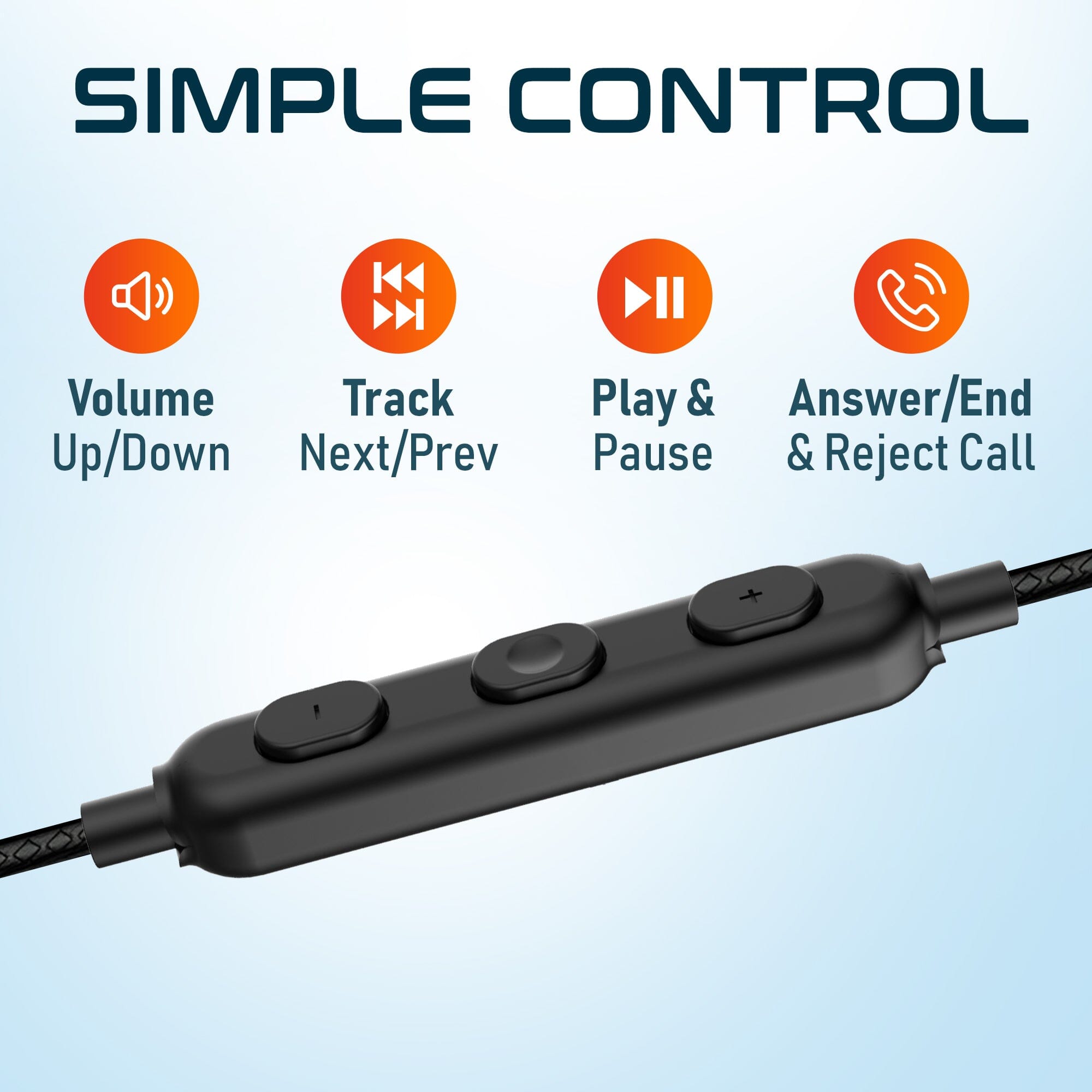 Delton 24EC USB-C Wired Earbuds with Microphone Ergonomic In-Ear Design with Ear Hook In-Ear Headphones - Tophatter Daily Deals