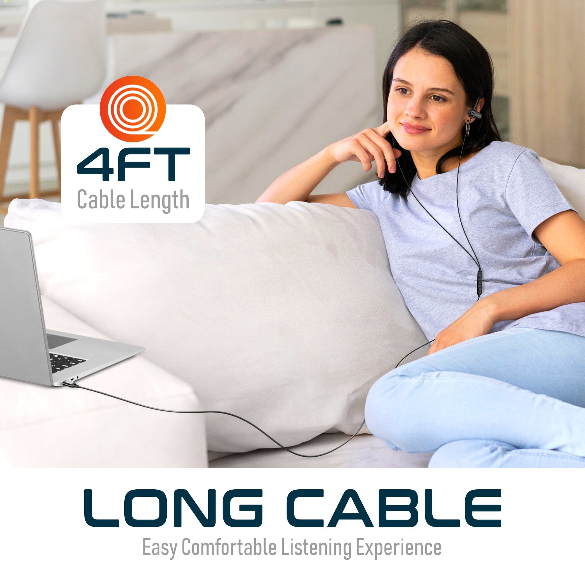 Delton 24ECA USB-C and USB-A Wired Earbuds with Microphone, Ergonomic In-Ear Design with Ear Hook In-Ear Headphones - Tophatter Daily Deals