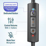 Delton 32Y USB Headset Noise Canceling Stereo Headphone Wired Headset - Tophatter Daily Deals