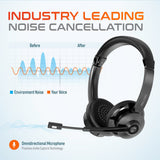 Delton 35X Bluetooth Computer Headset Wireless Headphone with Noise Cancelling Mic, Fast Charging Dock, Auto Pair USB Dongle Wireless Headset - Tophatter Daily Deals