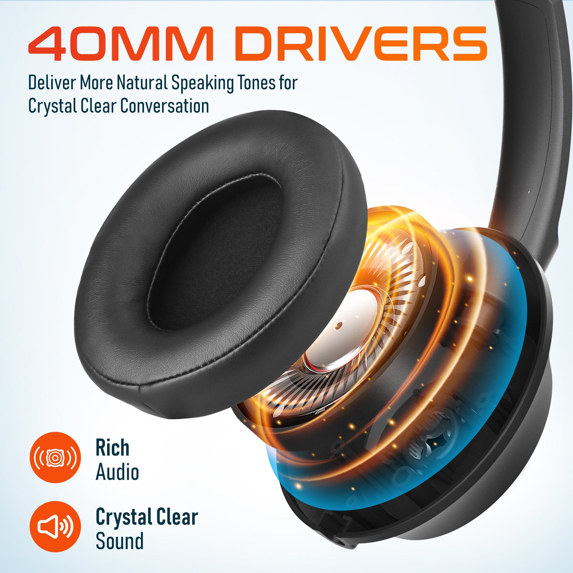 Delton 40Y Noise Canceling Headset with Mic Wired Headset - Tophatter Daily Deals