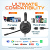 Delton 40Y Noise Canceling Headset with Mic Wired Headset - Tophatter Daily Deals