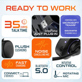 Delton 60X Wireless Headset with Noise Cancelling Microphone and USB Dongle Wireless Headset - Tophatter Daily Deals