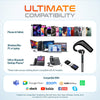 Delton 90X Ultralight Bluetooth Headset with Noise Cancelling Computer Headphone/ Earpiece with Charging Case Wired Headset - Tophatter Daily Deals