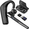 Delton 90X Ultralight Bluetooth Headset with Noise Cancelling Computer Headphone/ Earpiece with Charging Case Wired Headset - Tophatter Daily Deals