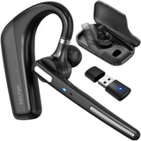 Delton 90X Ultralight Bluetooth Headset with Noise Cancelling Computer Headphone/ Earpiece with Charging Case Wired Headset - Tophatter Daily Deals