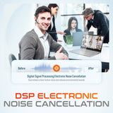 Delton 95X Wireless Computer Headset: Executive Bluetooth Headphone Active Noise Cancellation Earpiece Wireless Headset - Tophatter Daily Deals