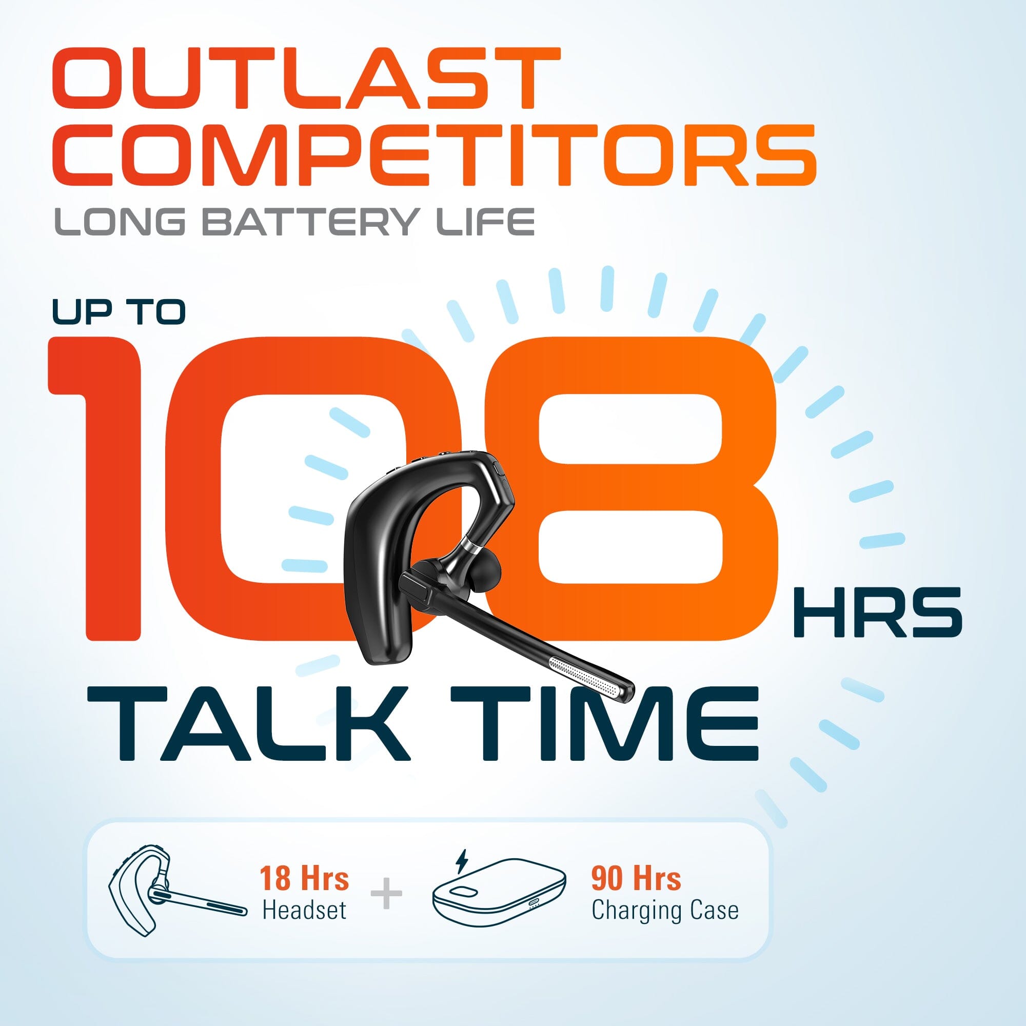 Delton 95X Wireless Computer Headset: Executive Bluetooth Headphone Active Noise Cancellation Earpiece Wireless Headset - Tophatter Daily Deals