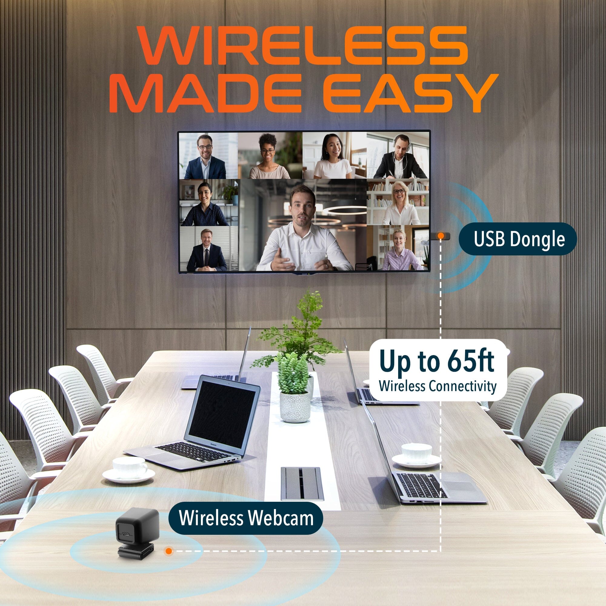 Delton C50 1080p Wireless Webcam with Microphone Webcam - Tophatter Daily Deals