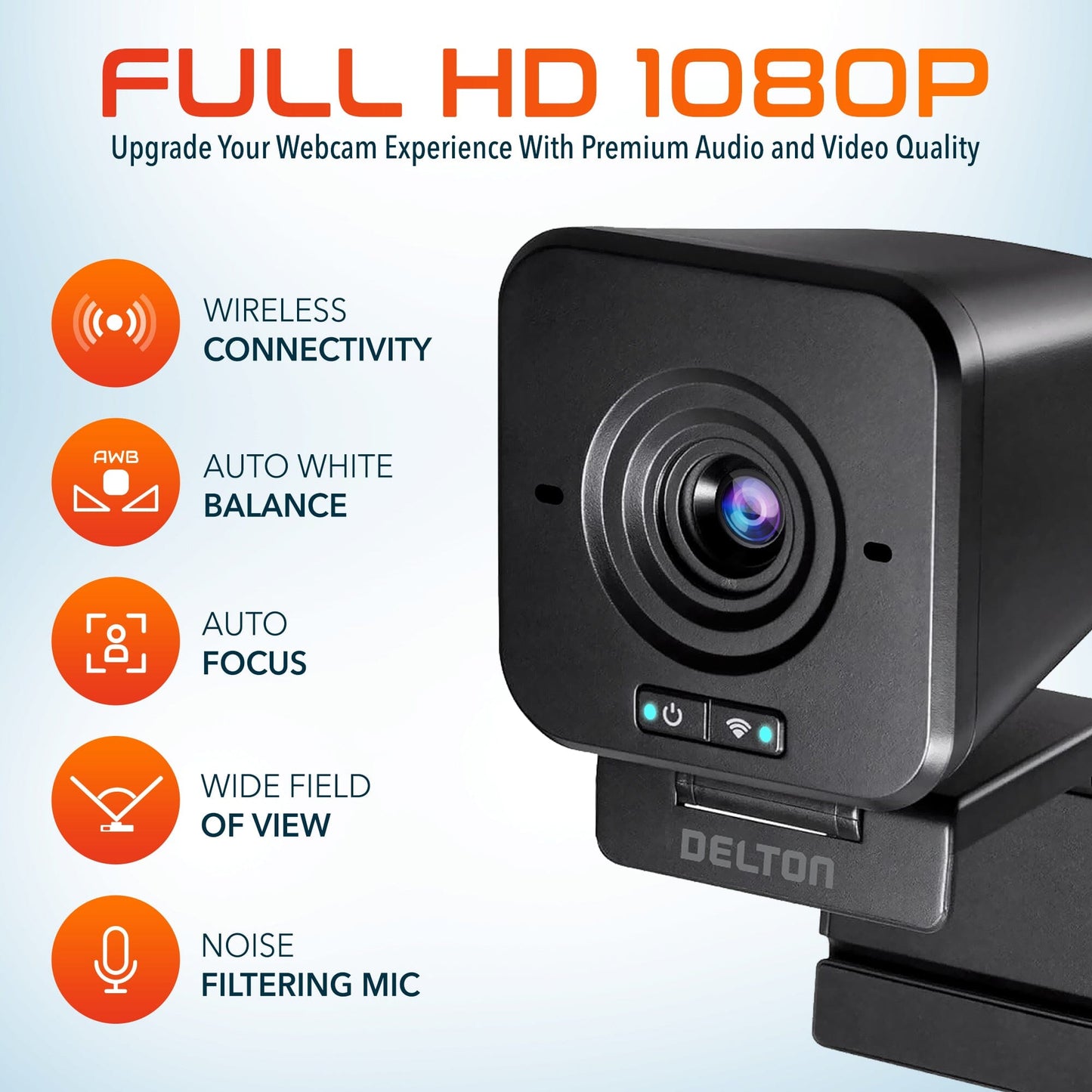 Delton C50 1080p Wireless Webcam with Microphone Webcam - Tophatter Daily Deals