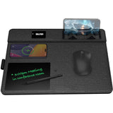 Delton D101 Wireless Charging Mouse Pad with Foldable Phone Stand & Writing Pad, Non-Slip Desk Mouse Mat 15W Wireless Charging Pad Qi Enabled Devices Charging Station - Tophatter Daily Deals