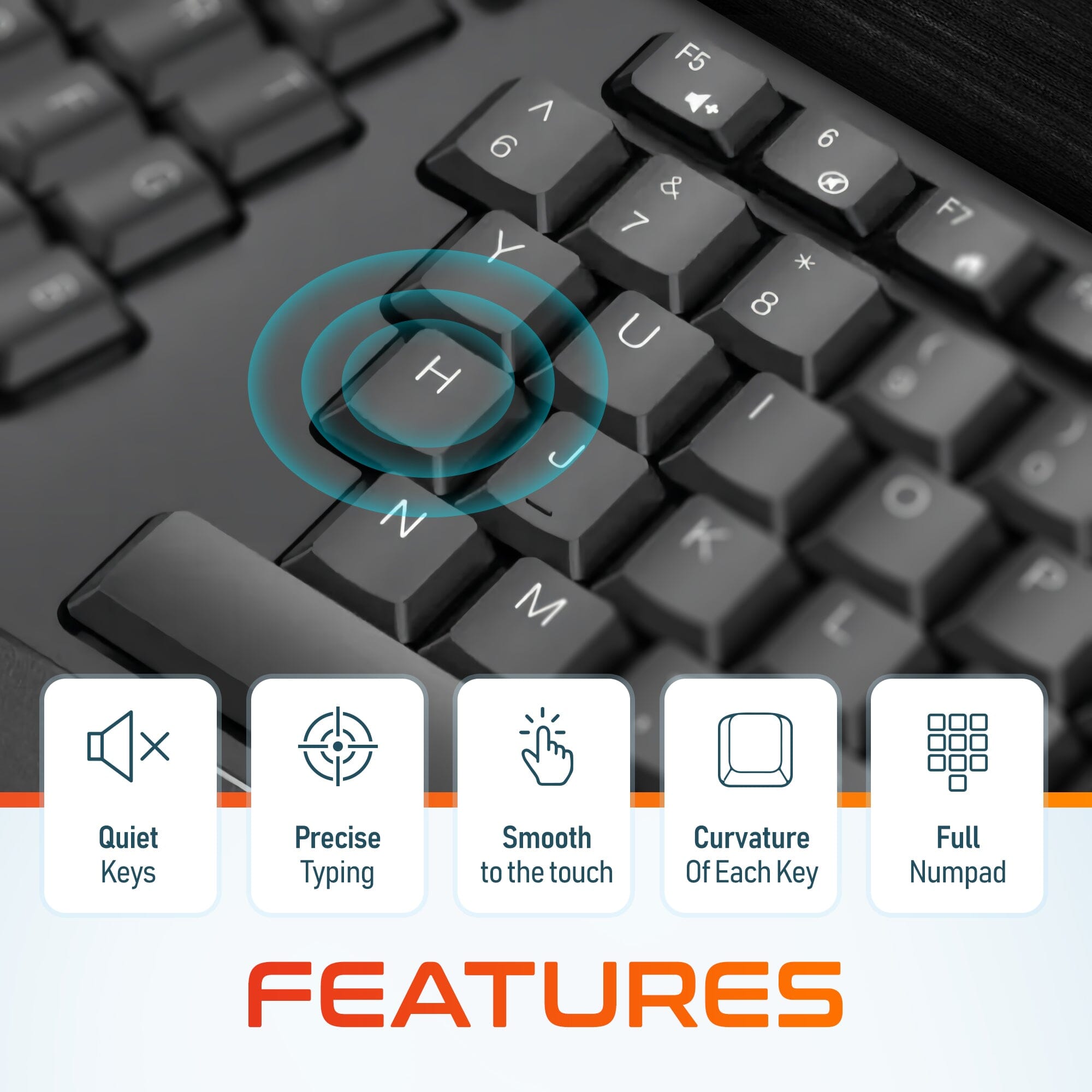 Delton G18 Ergonomic Wireless Keyboard and Mouse, Split Keyboard with Wrist Support & Ergonomic Wireless Mouse, 2.4G Auto Pair USB Dongle for Computer, Laptop, Mac, Chromebook & Tablets - Black Wireless Keyboard & Mouse Set - Tophatter Daily Deals