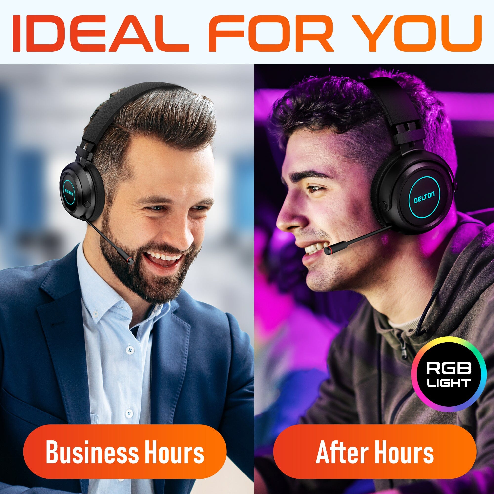 Delton G520 Wireless Bluetooth Headset Gaming and Computer Headphone Wireless Headset - Tophatter Daily Deals