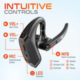 Delton K130 Wireless Computer Earbud Headset Bluetooth Headphone Wireless Headset - Tophatter Daily Deals