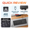 Delton KB20 Large Print USB Wired Lighted 104 Keys Keyboard Wired Keyboard - Tophatter Daily Deals