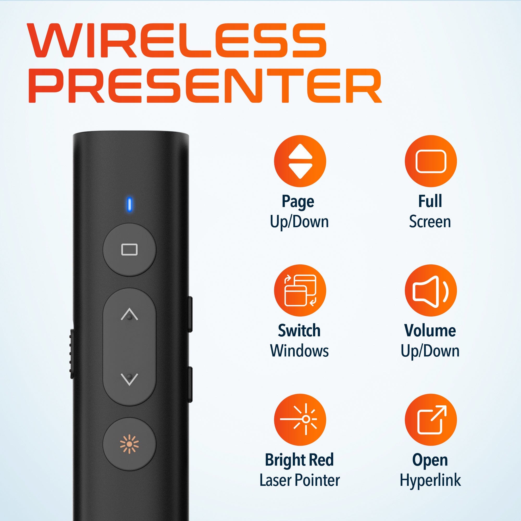 Delton LP21 Wireless Laser Pointer Presenter Remote Presentation Clicker Laser Pointer - Tophatter Daily Deals