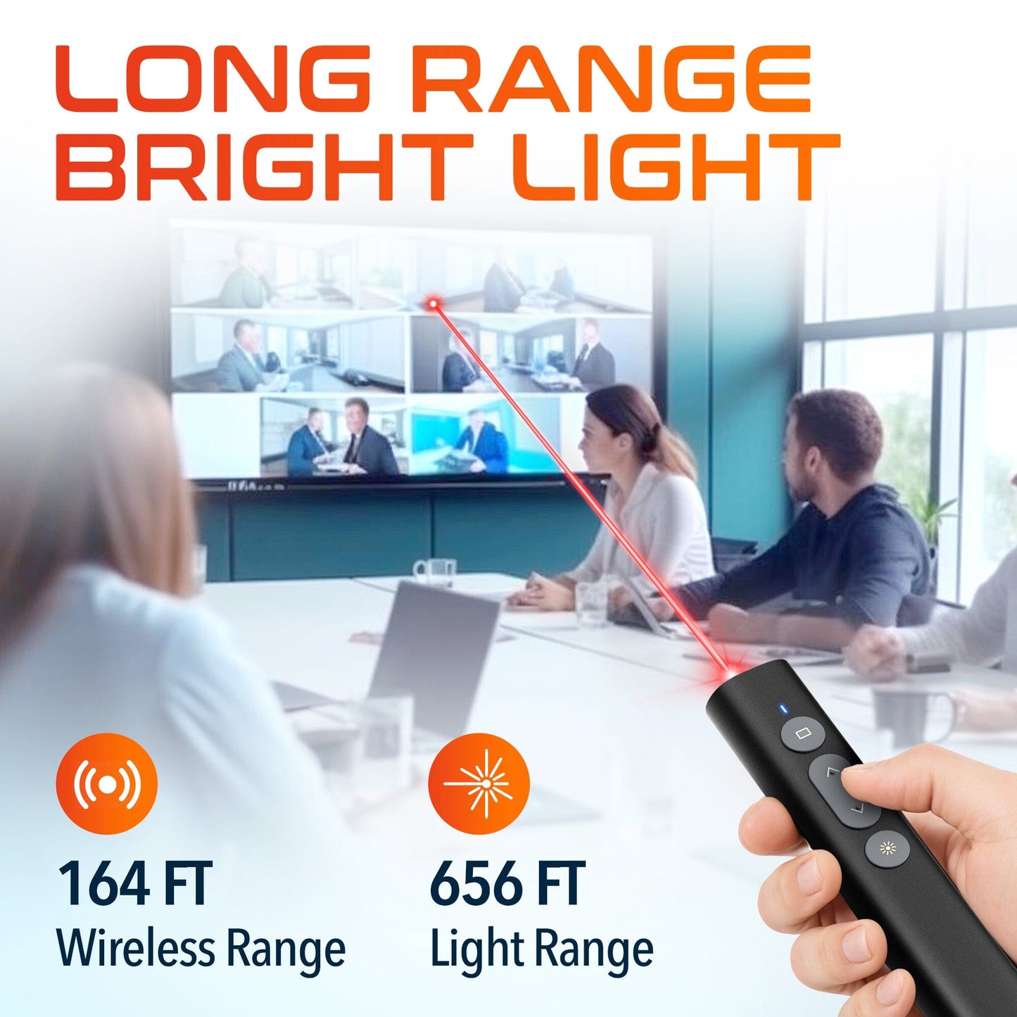 Delton LP21 Wireless Laser Pointer Presenter Remote Presentation Clicker Laser Pointer - Tophatter Daily Deals