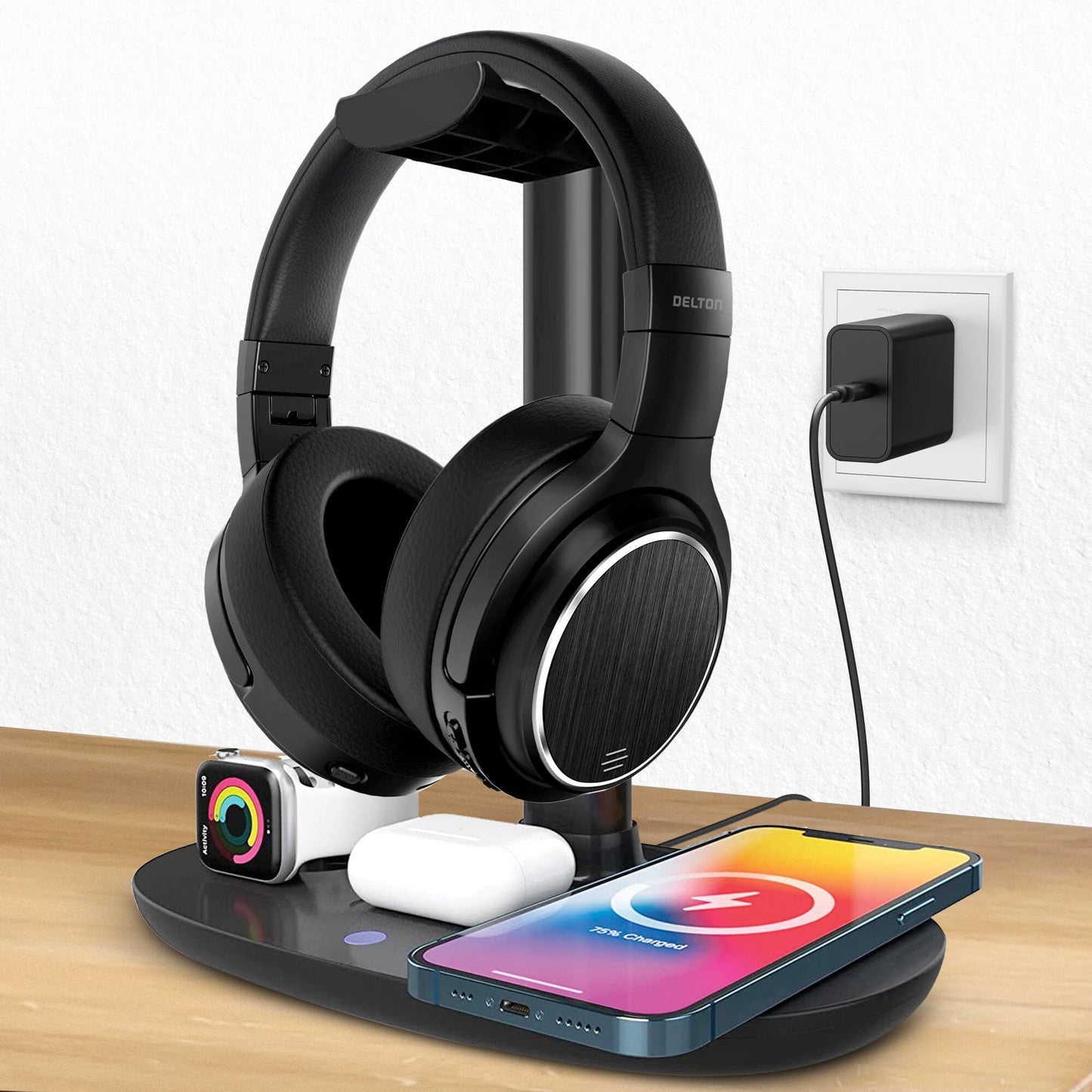 Delton M101 Wireless Computer Headset with Microphone Wireless Headset - Tophatter Daily Deals