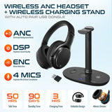 Delton M101 Wireless Computer Headset with Microphone Wireless Headset - Tophatter Daily Deals