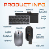 Delton N35 Wireless Keyboard and Mouse, Bluetooth Keyboard Mouse Combo Auto Pair USB Dongle Wireless Keyboard & Mouse Set - Tophatter Daily Deals