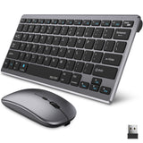 Delton N35 Wireless Keyboard and Mouse, Bluetooth Keyboard Mouse Combo Auto Pair USB Dongle Wireless Keyboard & Mouse Set - Tophatter Daily Deals
