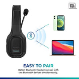 Delton Professional Wireless Computer Headset with Mic Wireless Headset - Tophatter Daily Deals