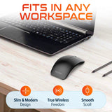 Delton S10 Curved Wireless Computer Mouse, USB Mouse, Battery Operated Wireless Mouse - Tophatter Daily Deals