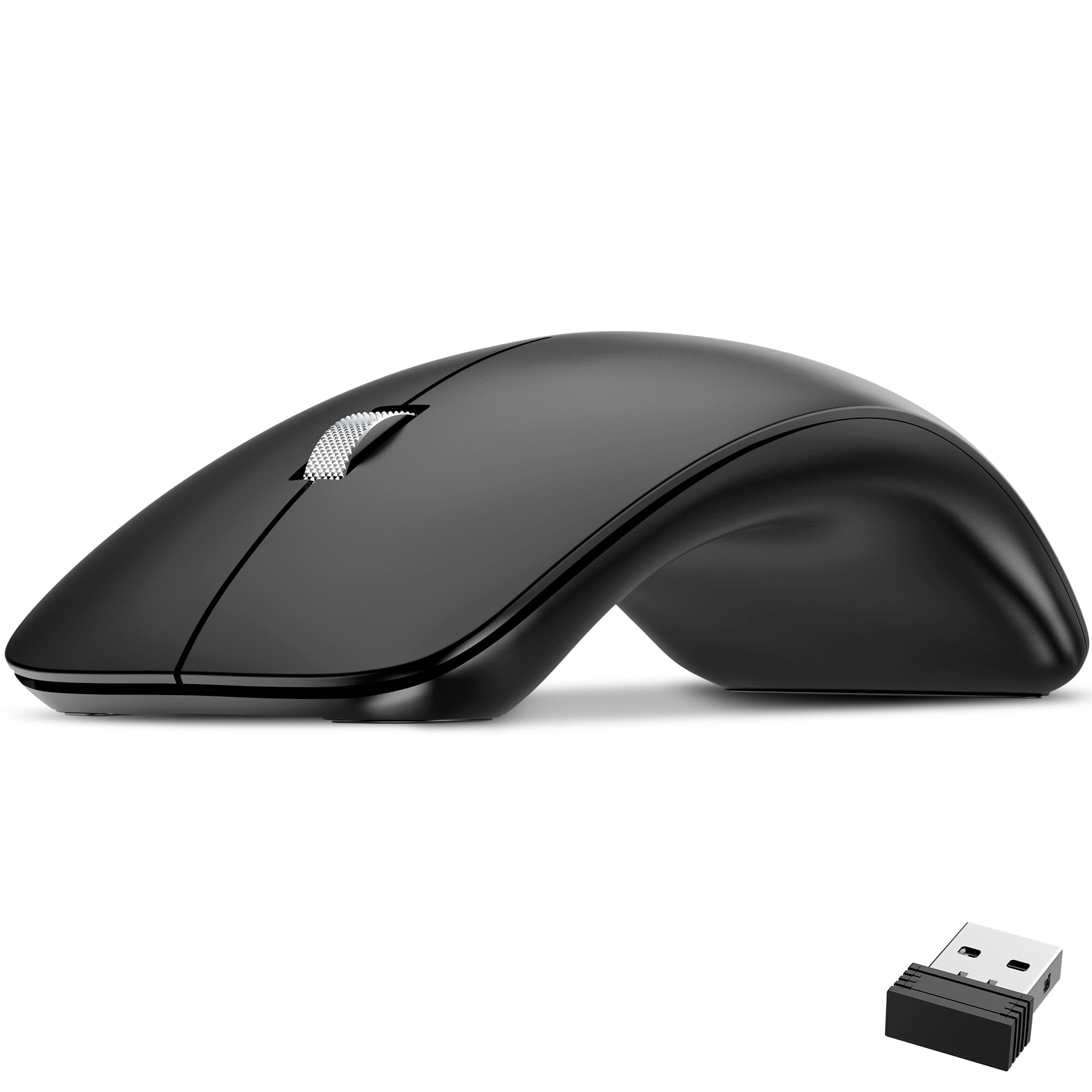 Delton S10 Curved Wireless Computer Mouse, USB Mouse, Battery Operated Wireless Mouse - Tophatter Daily Deals