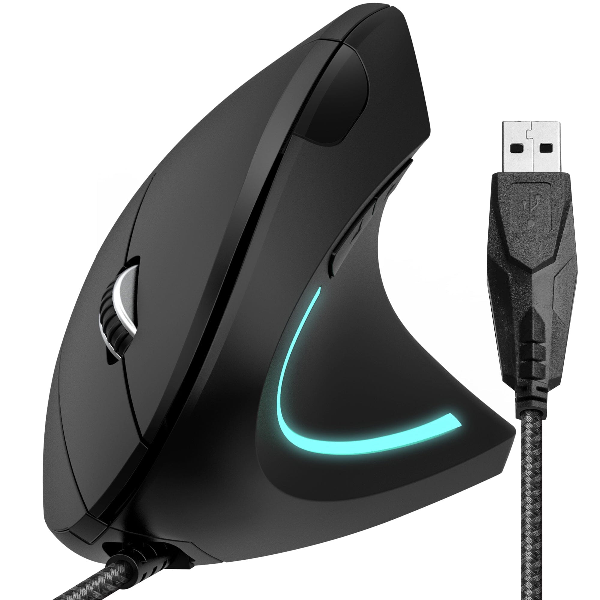 Delton S12 Ergonomic Vertical Wired Mouse Computer Pointing Device Wired Mouse - Tophatter Daily Deals