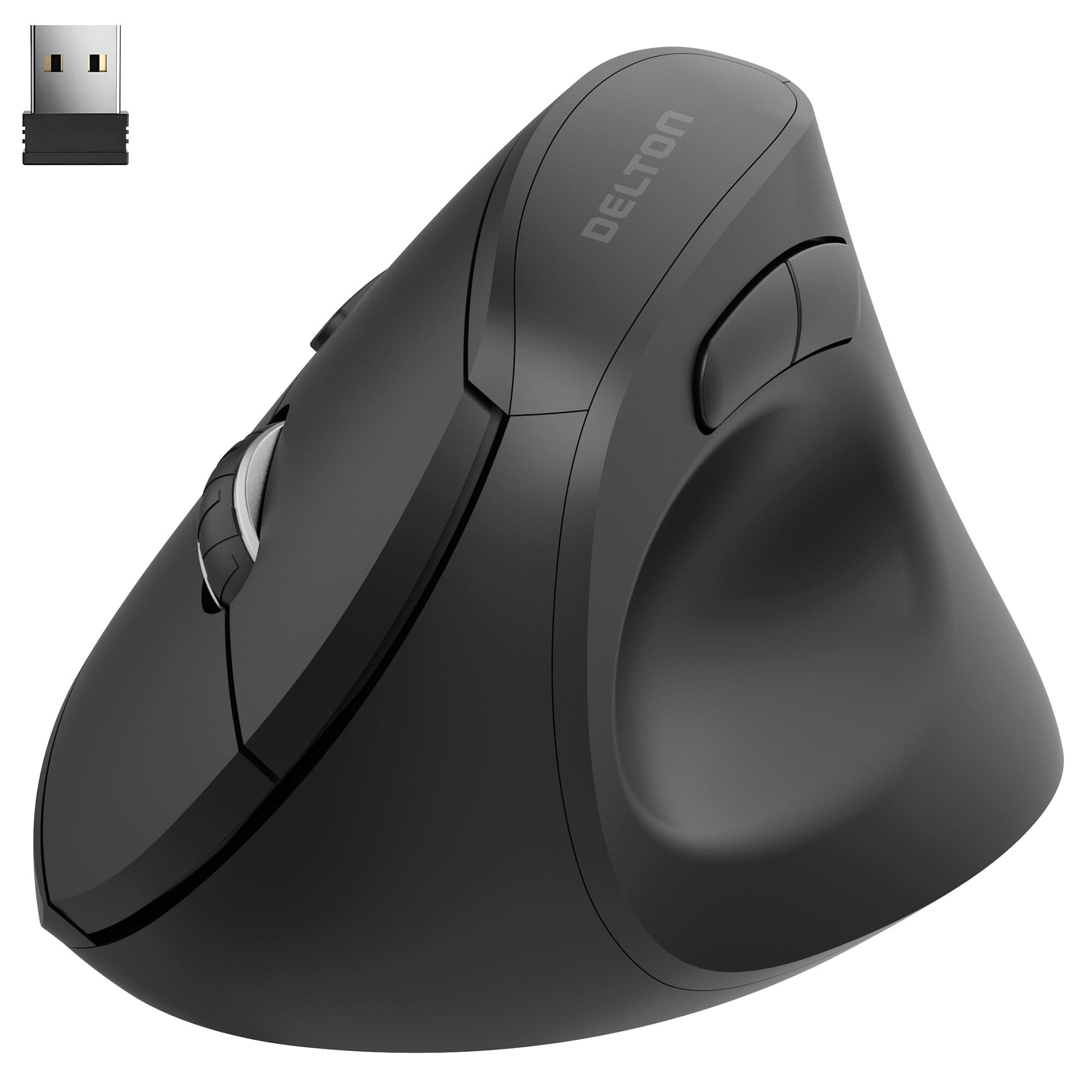 Delton S12Pro Ergonomic Wireless Mouse Vertical Computer Mouse Wireless with Auto Pair USB Dongle Wireless Mouse - Tophatter Daily Deals