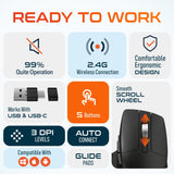 Delton S18 2.4G Ergonomic Wireless Mouse Wireless Mouse - Tophatter Daily Deals