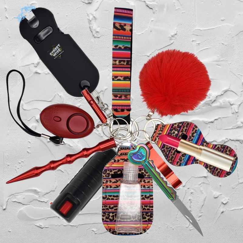 Fight Fobs® Multi Color Leopard Self Defense Key Chain Set Self-Defense Keychains - Tophatter Daily Deals