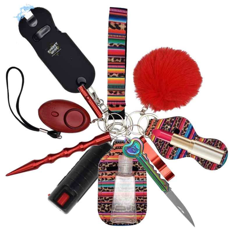Fight Fobs® Multi Color Leopard Self Defense Key Chain Set Self-Defense Keychains - Tophatter Daily Deals