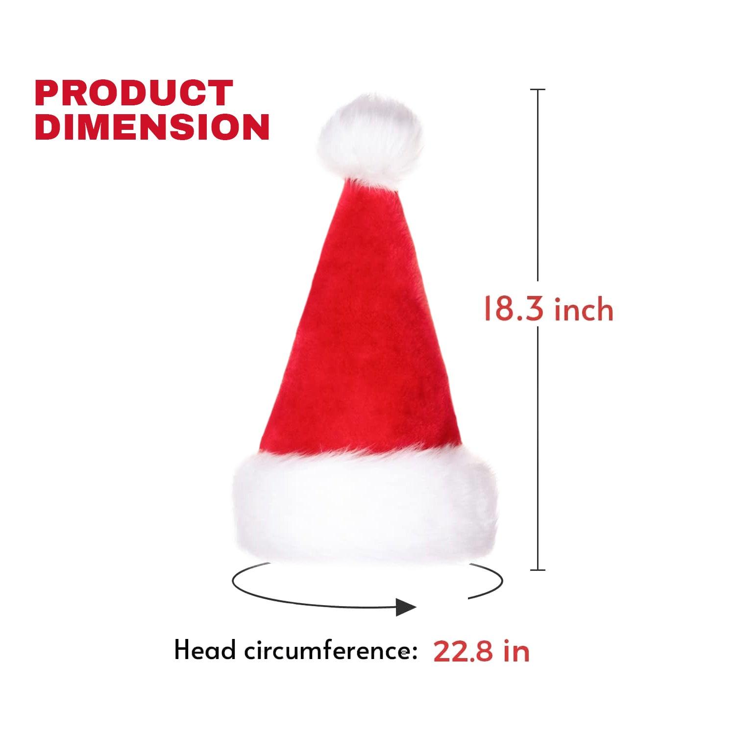 Luxury Santa Hat - Christmas Hat Holiday For Adults Unisex Velvet Comfort Party Hat Thicken Classic Fur For Xmas Gifts Christmas - Tophatter Daily Deals