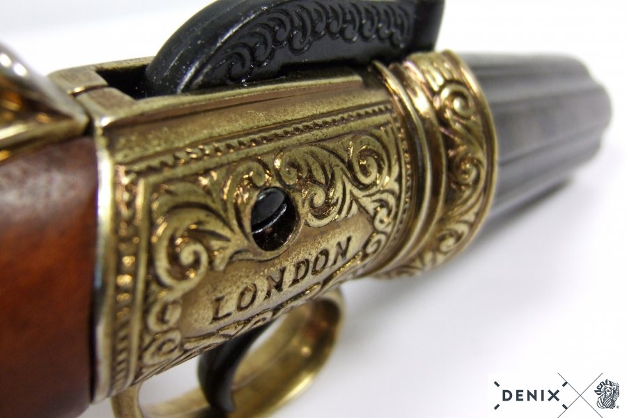 6 Cannon "Pepperbox" Revolver - London 1840 (Brass) Replica Cannon - Tophatter Daily Deals