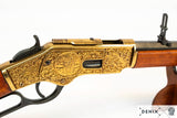 "The Gun That Won The West" Winchester '73 Repeating Rifle (Black, Engraved Gold) with Ejecting Dummy Rounds - USA 1873