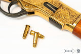 "The Gun That Won The West" Winchester '73 Repeating Rifle (Black, Engraved Gold) with Ejecting Dummy Rounds - USA 1873