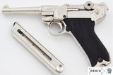 CALL OF DUTY - German Parabellum Luger P08 in Trophy Nickel Gun Replica - Tophatter Daily Deals