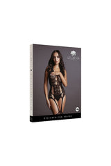 Shots Toys - Le Désir - DES014 - Lace Suspender Bodystocking - Black - OS Lingerie - Tophatter Daily Deals