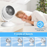 Desk Air Circulator Fan 4 Speed Adjustment Household Appliances - Tophatter Daily Deals