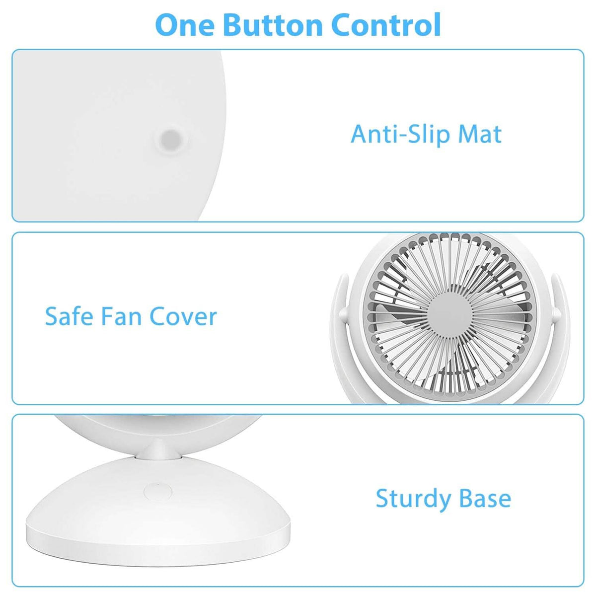 Desk Air Circulator Fan 4 Speed Adjustment Household Appliances - Tophatter Daily Deals