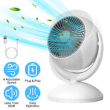 Desk Air Circulator Fan 4 Speed Adjustment Household Appliances - Tophatter Daily Deals