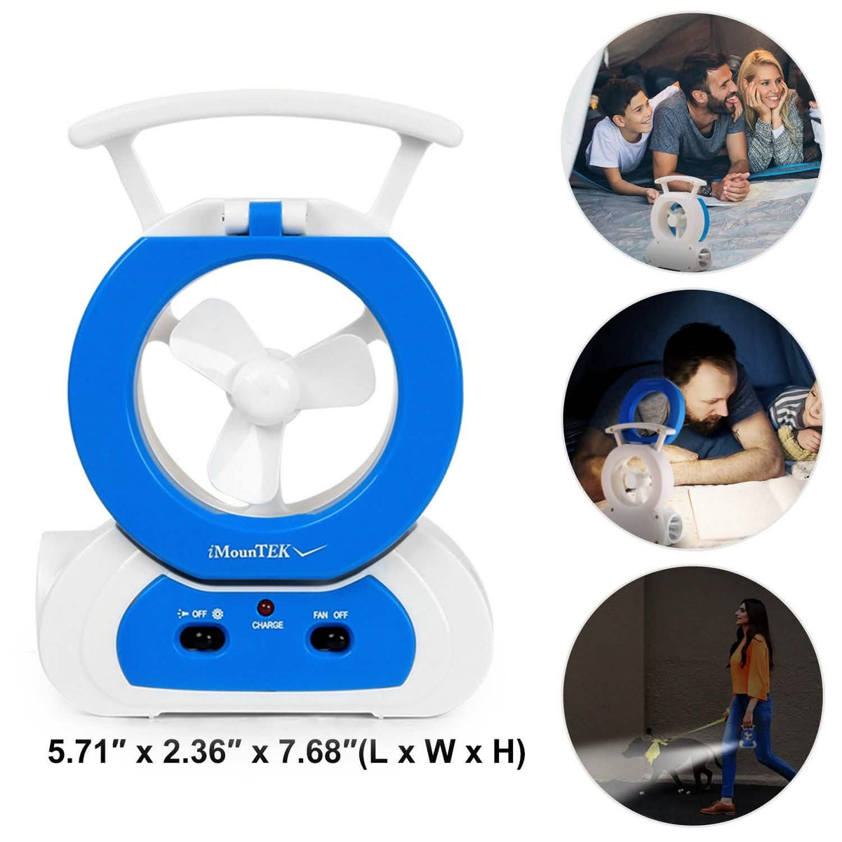 Desk Cooling Fan with 180 Degree Adjustable LED Lamp Outdoor Recreation - Tophatter Daily Deals